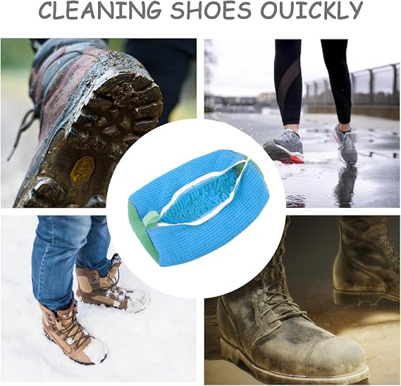 Trainer Washing Machine Bag, Shoe Washing Machine Bag for Washer & Dryer Laundry, Shoe Bags for Washing Machine for All Shoe Types & Sizes, 360° Wrap-Around Cleaning (BLUE - 2PCS)