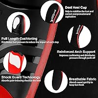 Vista 4 de RooRuns - Plantillas para fascitis plantar, más de 280 libras, soporte de arco alto, pies planos, plantillas ortopédicas suaves para aliviar