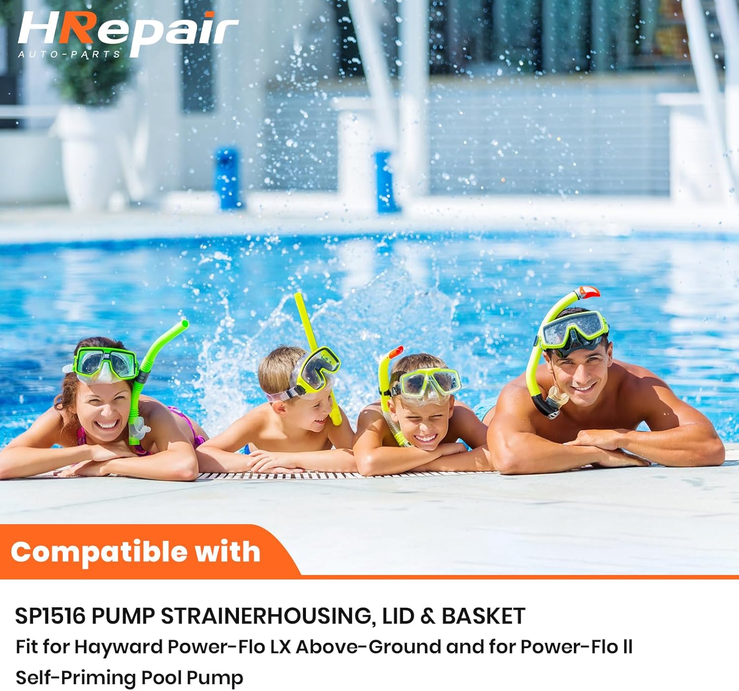 Pool Pump Strainer Housing w/Lid & Basket Replacement Hayward SP1516 for Power-Flo LX Above-Ground and for Power-Flo II Self-Priming Pool Pump,1-1/2 FIP x 1-1/2 MIP Inch Connections