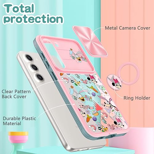 Miniatura 3 de Joyleop Funda 2 en 1 para Galaxy S23 de dibujos animados para niñas, bonitas, mujeres, adolescentes y niños, diseño de patrón con cubierta