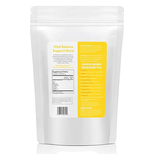 Miniatura 2 de Herbana Té de berberina  Mezcla de hierbas de agracejo orgánico, sin cafeína, rica en antioxidantes para una experiencia de té refrescante y