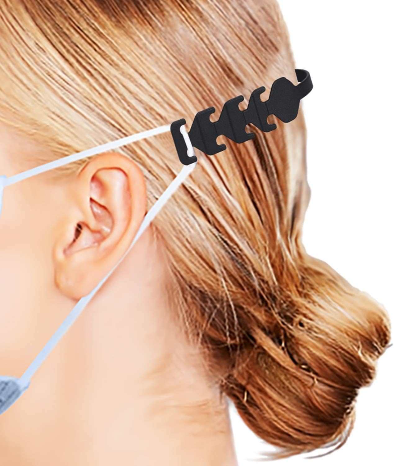 MIAODAM Adjustable Mask Extender Strap, Mask Holder Mask Ear Saver Mask Straps Masks Extension Masks Buckle Ear Protectors (5PCS, Multi)