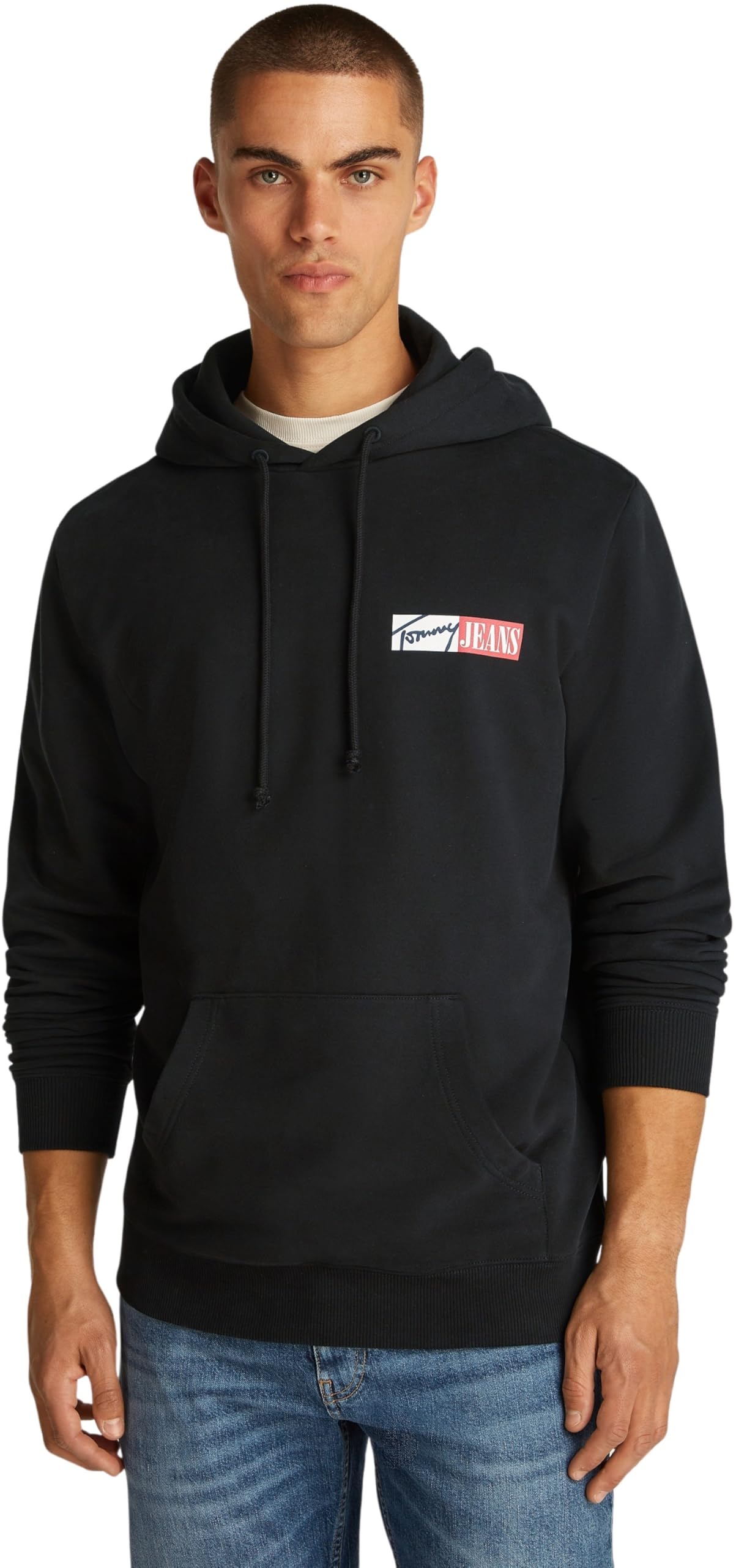 Tommy Jeans Men’s Entry Graphic Hoodie, Black (Black), XXL