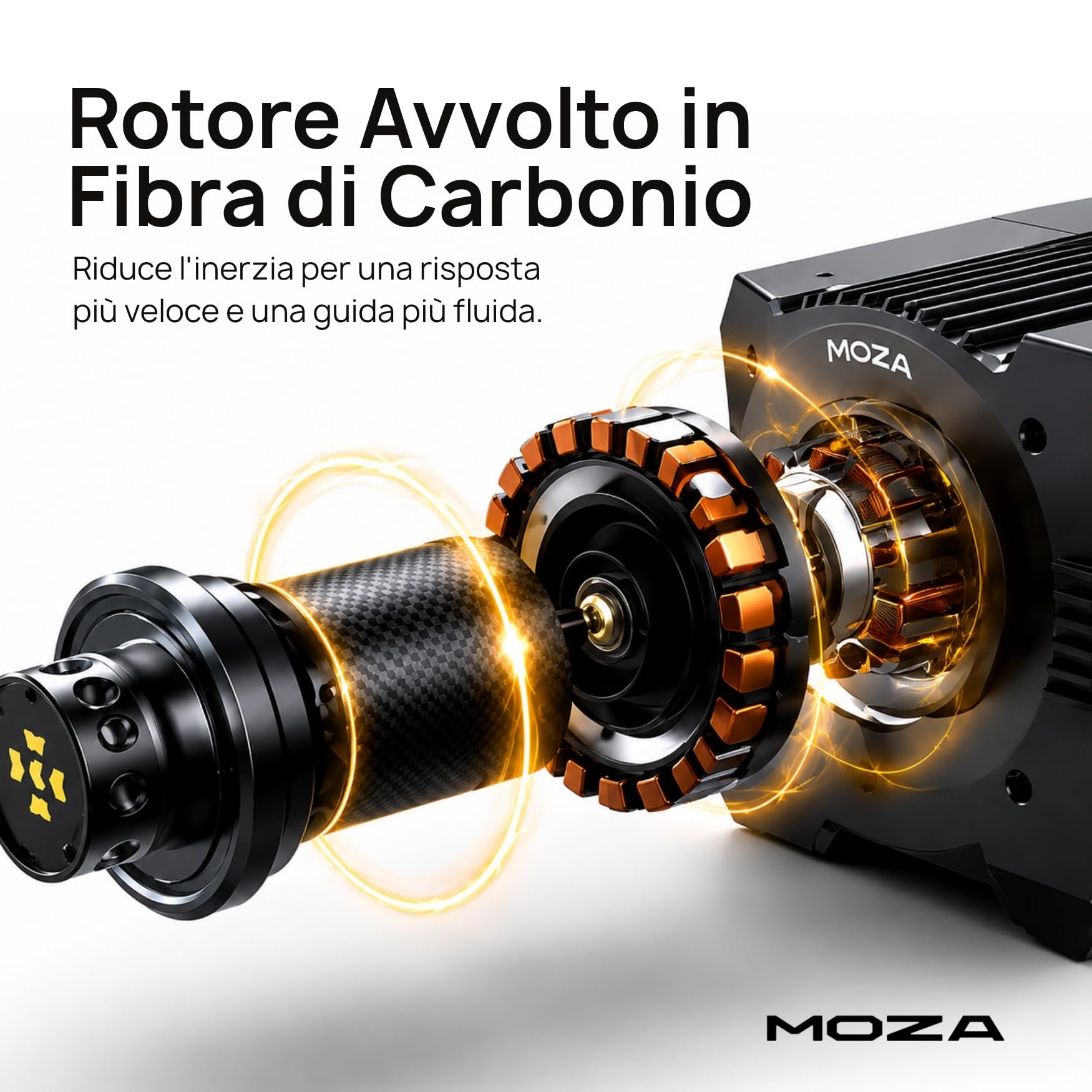 MOZA R9 V3 Base Volante Direct Drive 9 Nm per Simulatore di Guida PC, Encoder Magnetico 21 bit, Alluminio Aeronautico, Compatibile Ecosistema, Sim Racing Professionale