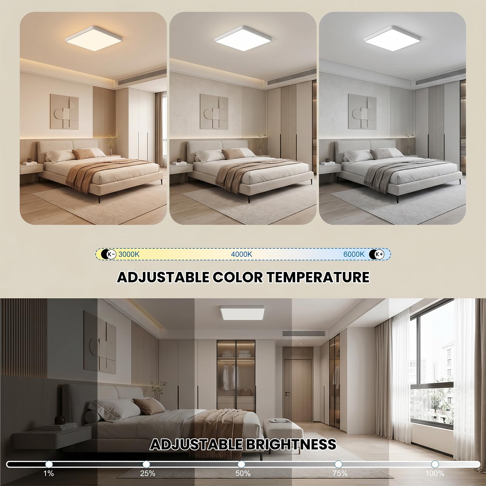 OTREN LED Deckenleuchte 40cm 3000K-6500K Dimmbar, Smart RGBIC Deckenlampe LED mit Fernbedienung App, Kompatibel mit Alexa für Wohnzimmer Schlafzimmer Kinderzimmer Party Bad Küche, 42W