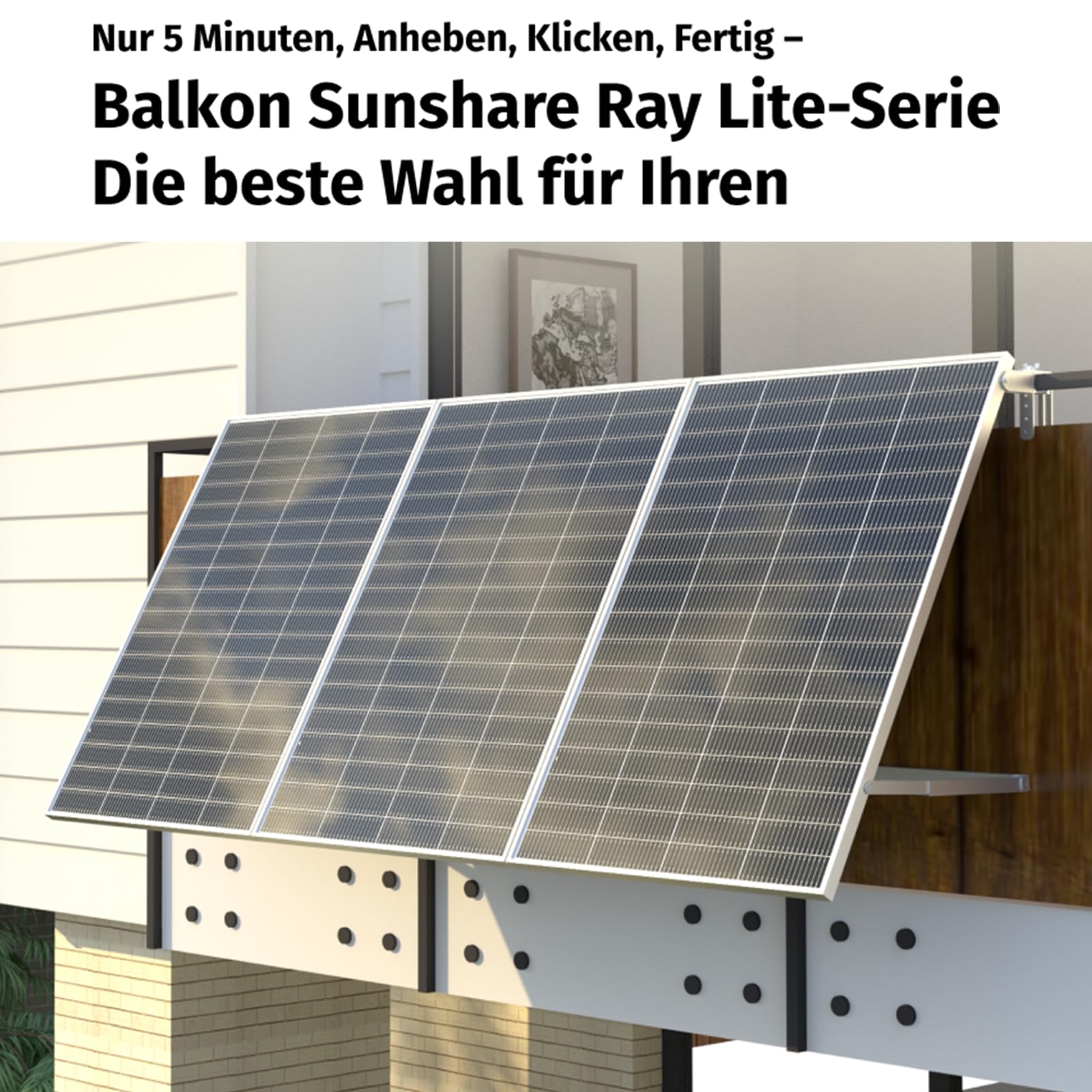 Ray Lite Solarpanel 200W – N-Typ Monokristallin – 25 % Wirkungsgrad – Plug & Play – Für Balkonkraftwerk & PV-Anlagen – Hochleistungs-Solarmodul Einzelstück