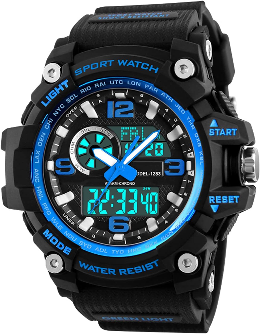Mens Watch Military Sports Outdoor Waterproof Watches for Men Date Multi Function Tactics Alarm Stopwatch Analog Watches