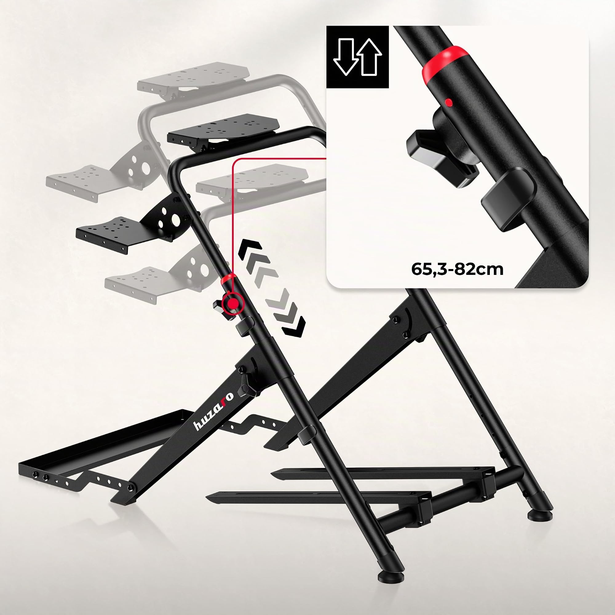 huzaro Speed 4.0, Support de volant réglable, Hauteur 65,3-82 cm
