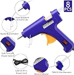 Mini Hot Glue Gun Set for Class Project, Small Glue Gun Hot Melt Arts Craft DIY Glue Gun for Crafts School DIY Arts Home Quick Repairs (Multicolored 8 Pieces)