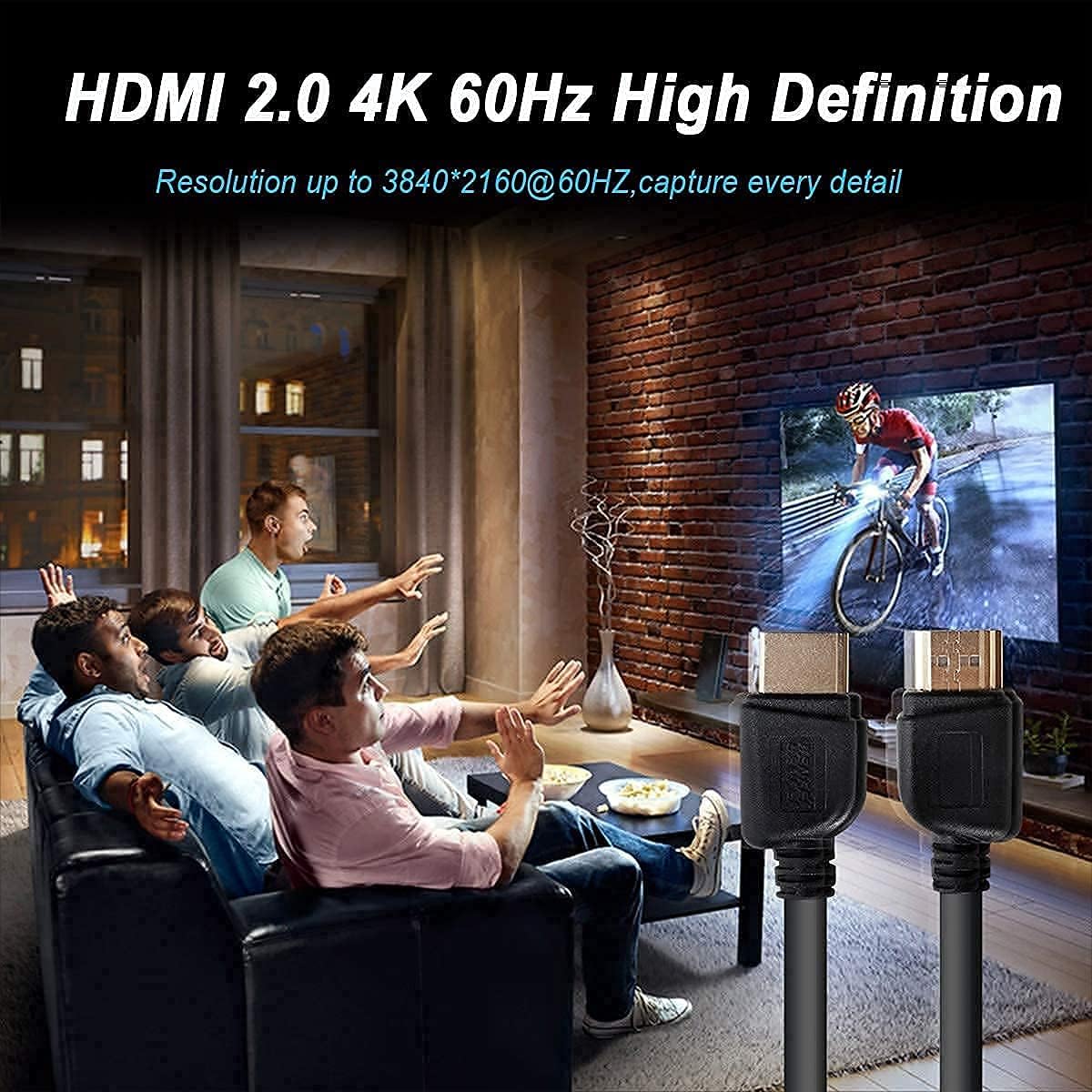 HDMI to HDMI Cable, BENFEI 4K@60Hz High Speed 6 ft HDMI 2.0 Cable, 18Gbps, 4K HDR, 3D, 2160P, 1080P, Ethernet, Audio Return(ARC) Compatible with UHD TV, Blu-ray, Xbox, PS4, PS3, PC - 6 ft : Electronics