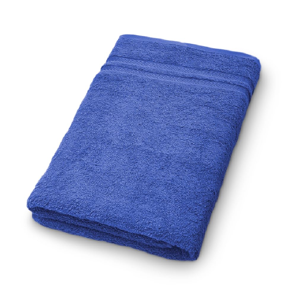 Welspun Arlo 100% Cotton Bath Towel | Towels for Bath Large Size | Soft & Highly Absorbent Cotton Bath Towel | Quick Dry Bathing Towel for Men & Women | 70 x 137 cm | Navy Blue