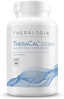 TheraCal D2000 - Bone Health Support Supplement with Calcium, Magnesium, Vitamin D3, Vitamin K2 & Boron* - 90-Day Supply - NSF Certified - 360 Tablets