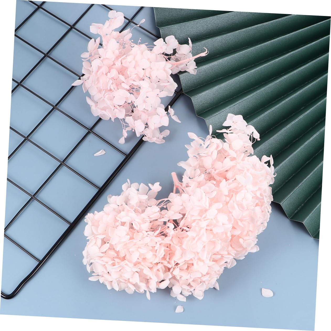 Echte Hortensienblätter Blütenblätter, 1 Packung Künstliche Hortensien Köpfe für DIY Harz Handwerk, Nagelkunst, Hochzeit Tischdeko und Kerzenherstellung, Rosa Hydrangea Blüten für Epoxidharz Deko