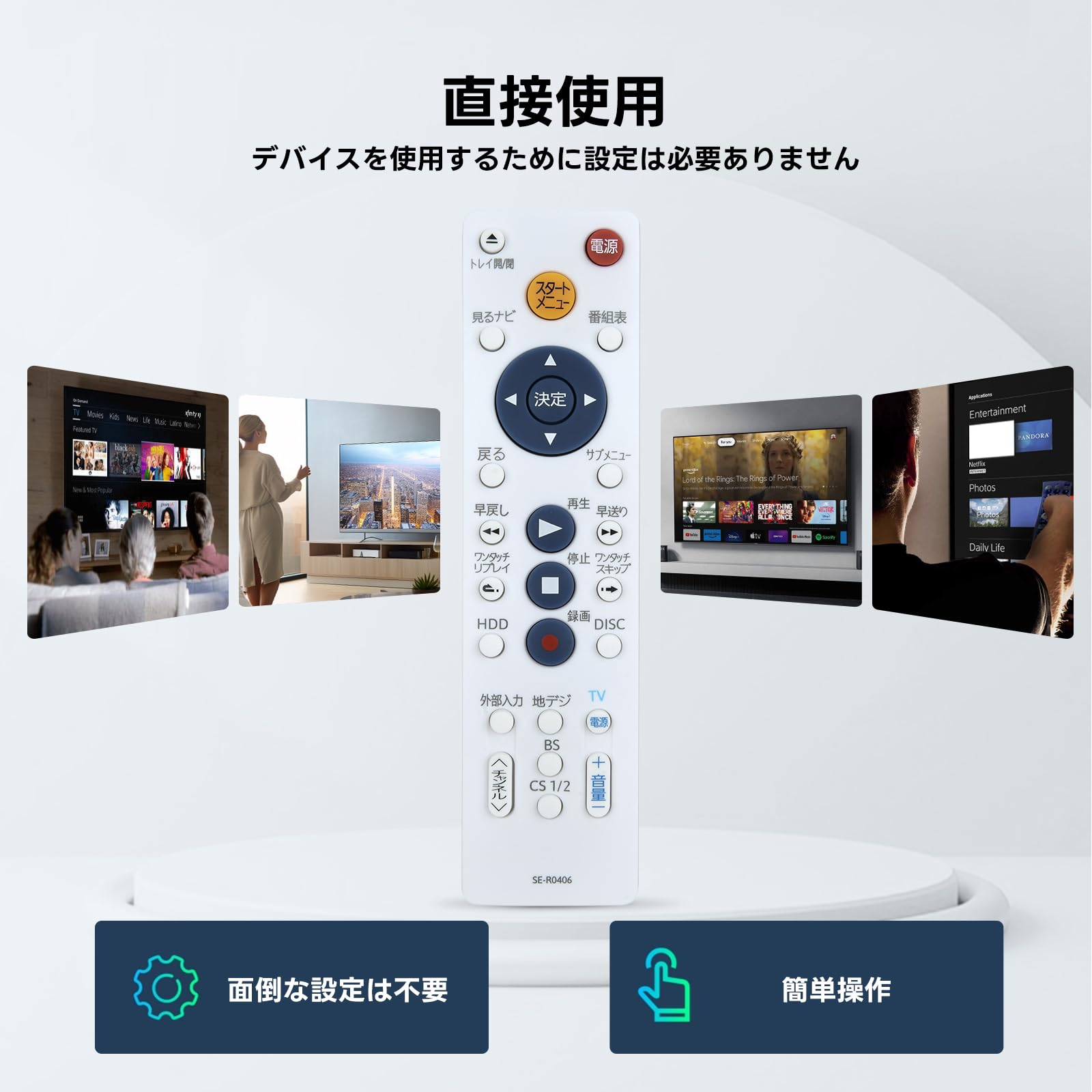 Amazon | ブルーレイレコーダーリモコン SE-R0406 for TOSHIBA 東芝