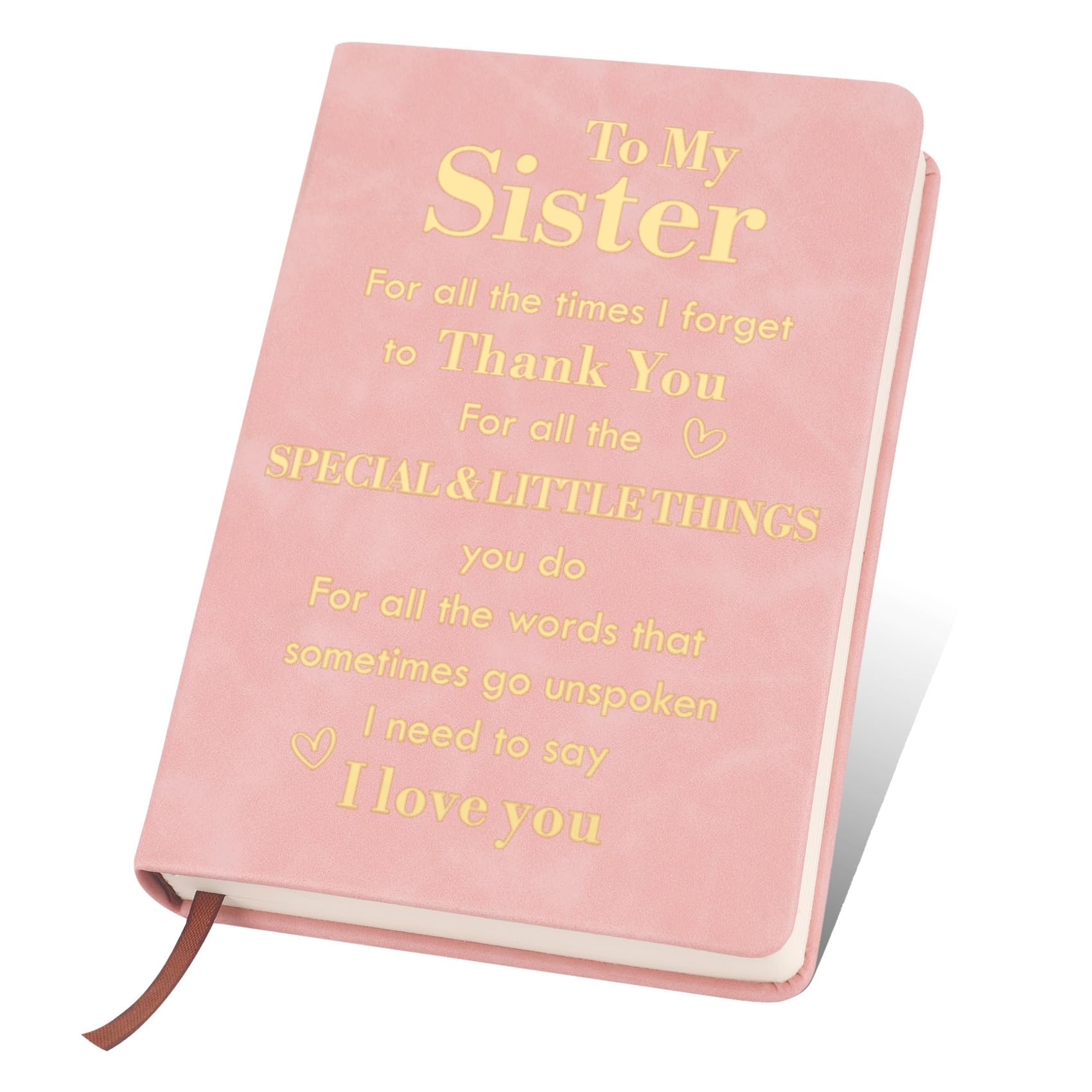 Gifts for Sister - Sister Birthday Gifts,Christmas Gift for Sisters Mothers Day Funny Unique Cool Valentines Day Gift Ideas from Big Sisters Adult Brothers,Leather Journal Notebooks