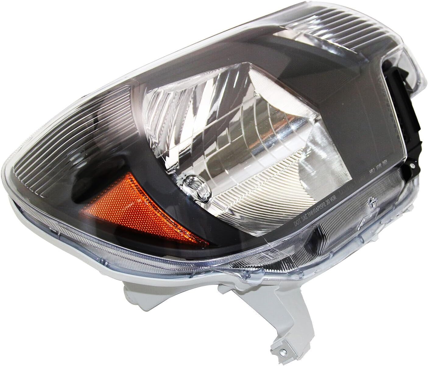 2012-2015 Tacoma Headlights,Headlight Assembly Fit for Toyota Tacoma 2012 2013 2014 2015 Halogen Headlamp Replacement Driver Passenger Side Blacking Housing Amber Reflector Clear Lens