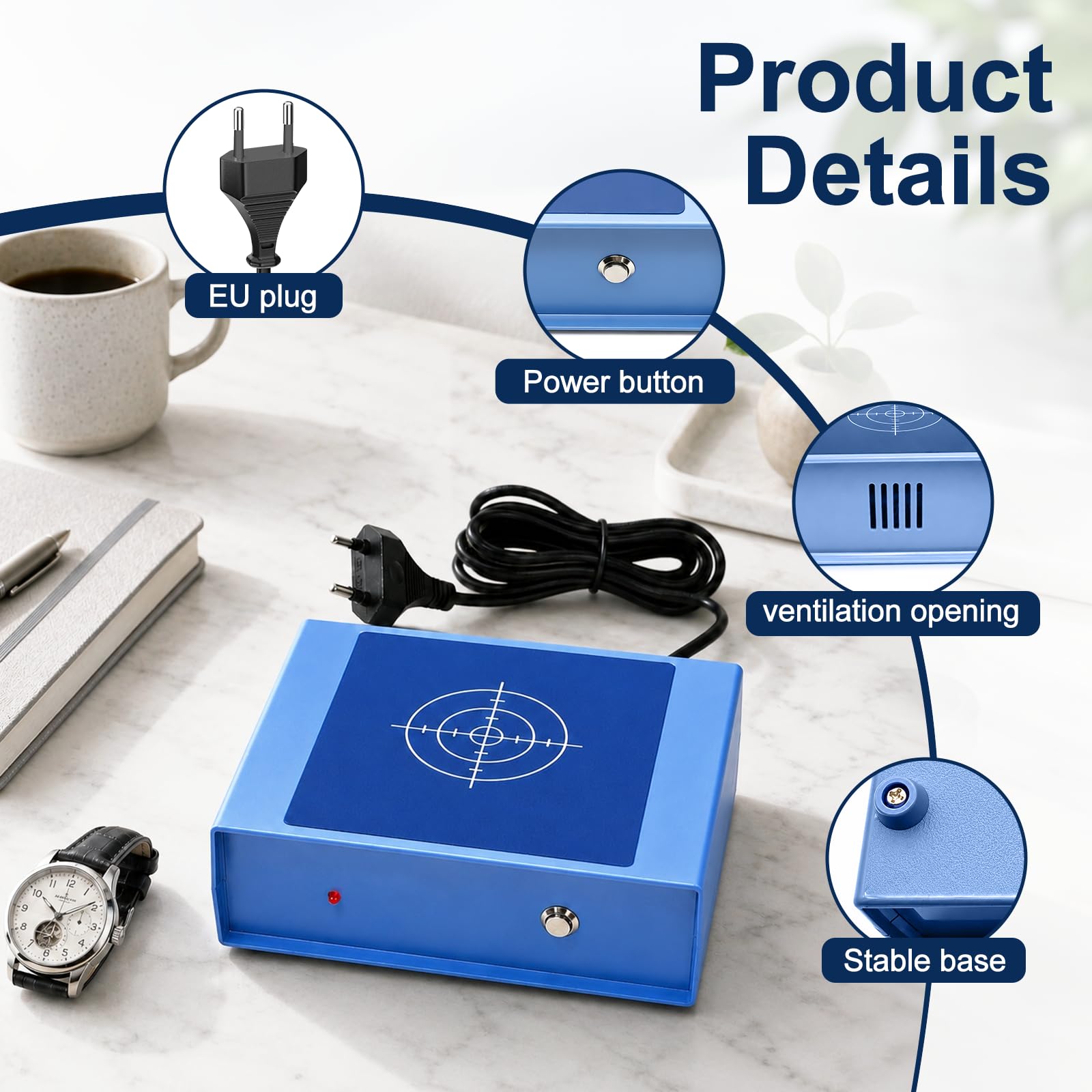 Desmagnetizador de Reloj y Herramienta para Correa de Reloj, 2 en 1 Herramienta de Reparación de Reloj de Control de Tarjeta de Microordenador Máquina de Desmagnetización de Reloj
