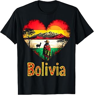 Bolivia Love Heart Flag T-Shirt