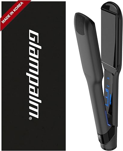Miniatura 11 de GLAMPALM Plancha para el cabello 0.5" Plancha plana de cerámica infundida con Vita C, la herramienta profesional de salón n.º 1 de Corea para