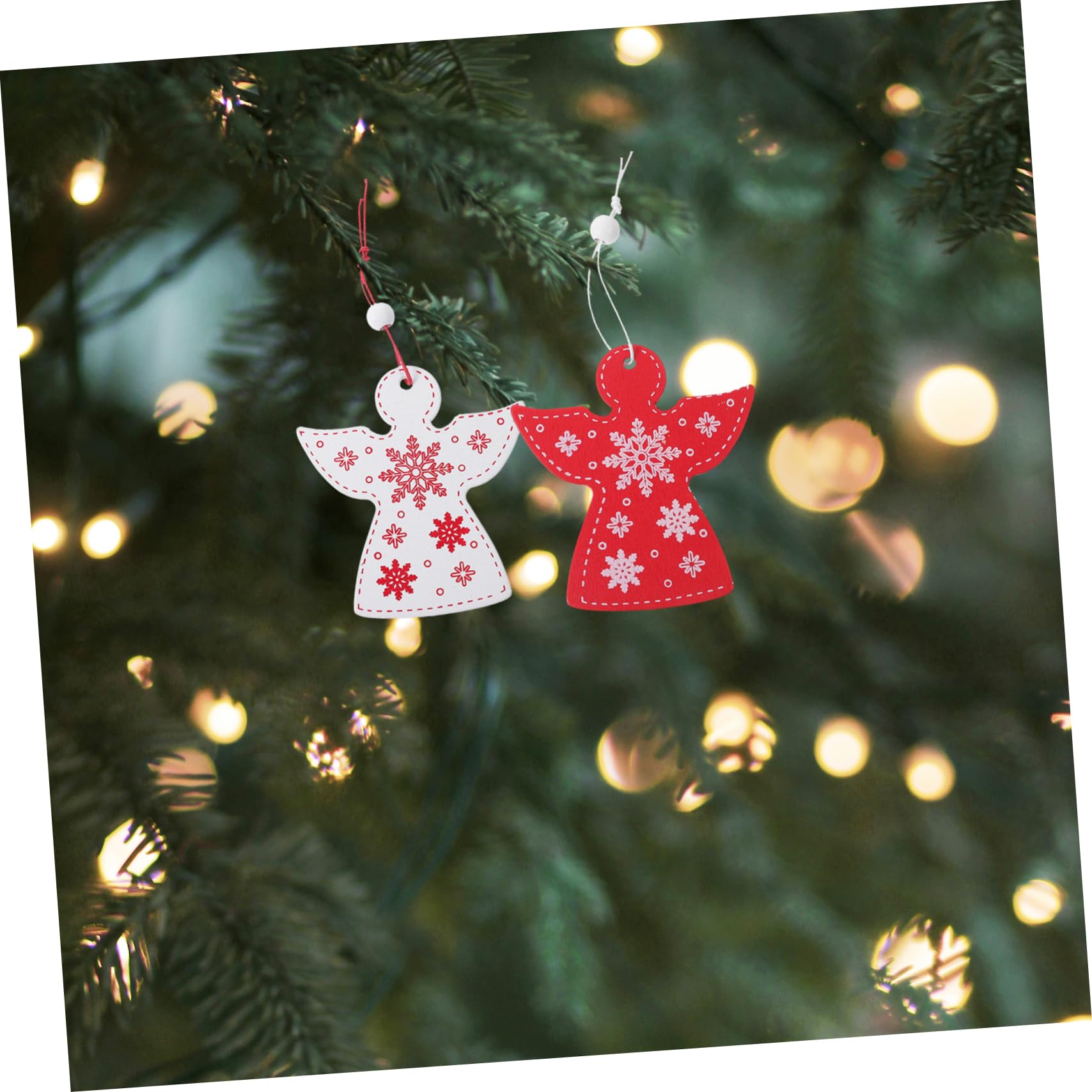 TEHAUX 100 Uds Adorno De Ángel Colgante De Navidad Accesorios De Madera Para Fiesta De Navidad Colgante De Ángel De Navidad Colgantes De Ángel De Navidad
