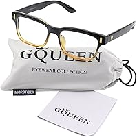 Vista 6 de GQUEEN Gafas transparentes falsas sin receta para lentes de sol, marco rectangular, 201512