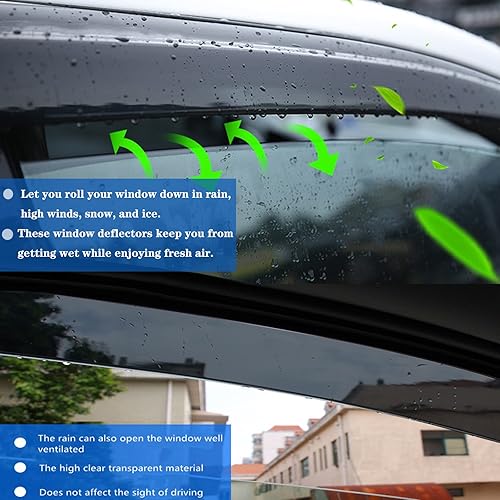 Miniatura 6 de Viseras laterales de ventana de automóvil para Toyota Corolla Hatchback 2019-2023, deflectores de ventilación solar, protectores de lluvia de
