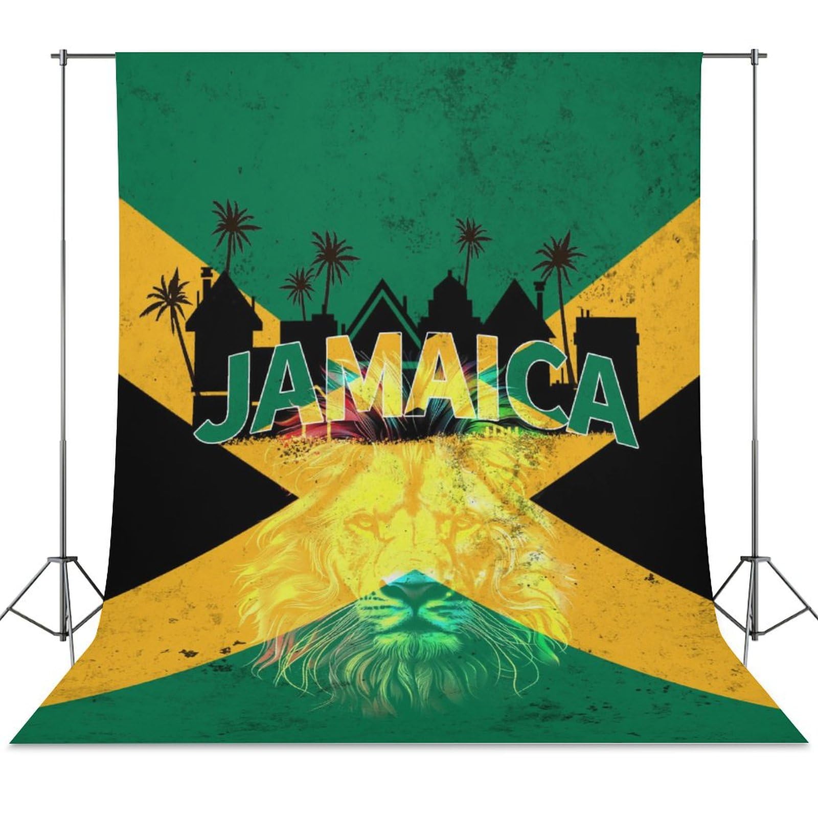 Elegant Casual Jamaican Flag Photo Banner Backdrop Backdrop Party Photography Background Banner Props Studio Photo Shoot Fabric Cloth Birthday Party