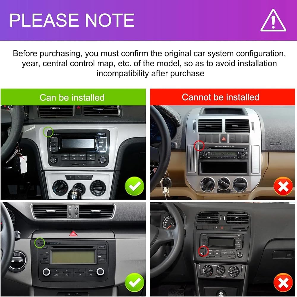 4+64G Podwójny Din Radio samochodowe do VW Tiguan 2007-2015 with Wireless Carplay Android Auto 9"IPS Touch Screen Android 14 Car Radio GPS Navi Bluetooth FM RDS Backup Camera WiFi Mirror Link