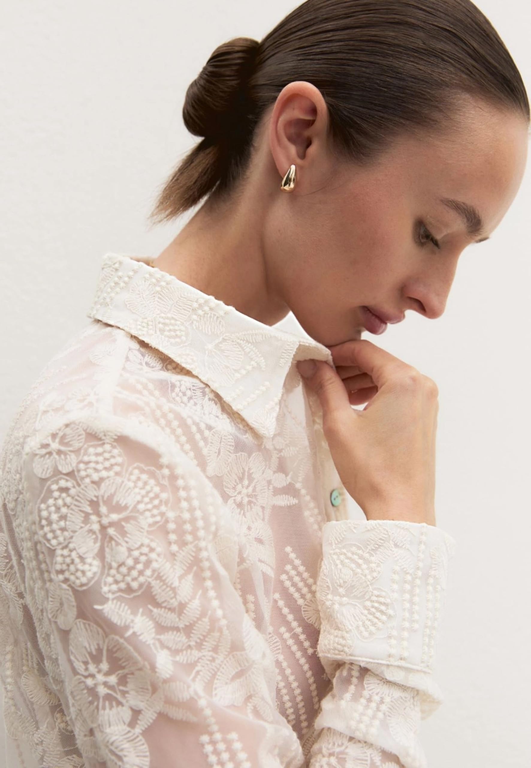 Marella EMME Camicia Donna Lunga in Pizzo Cosetta