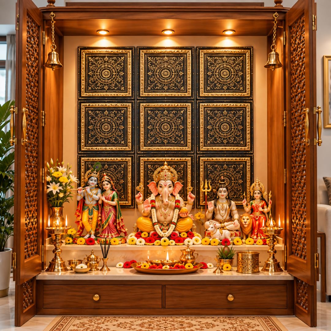 Navratri & Durga Puja Backdrop - 9 Wall Panels -7