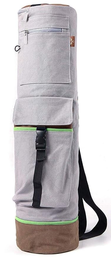 Heathyoga Yoga Mat Bag Full-Zip Exercise Yoga Mat Carry Bag - Mufti-Functional Inner/Outer Storage Pockets- Adjustable Shoulder Strap - 28