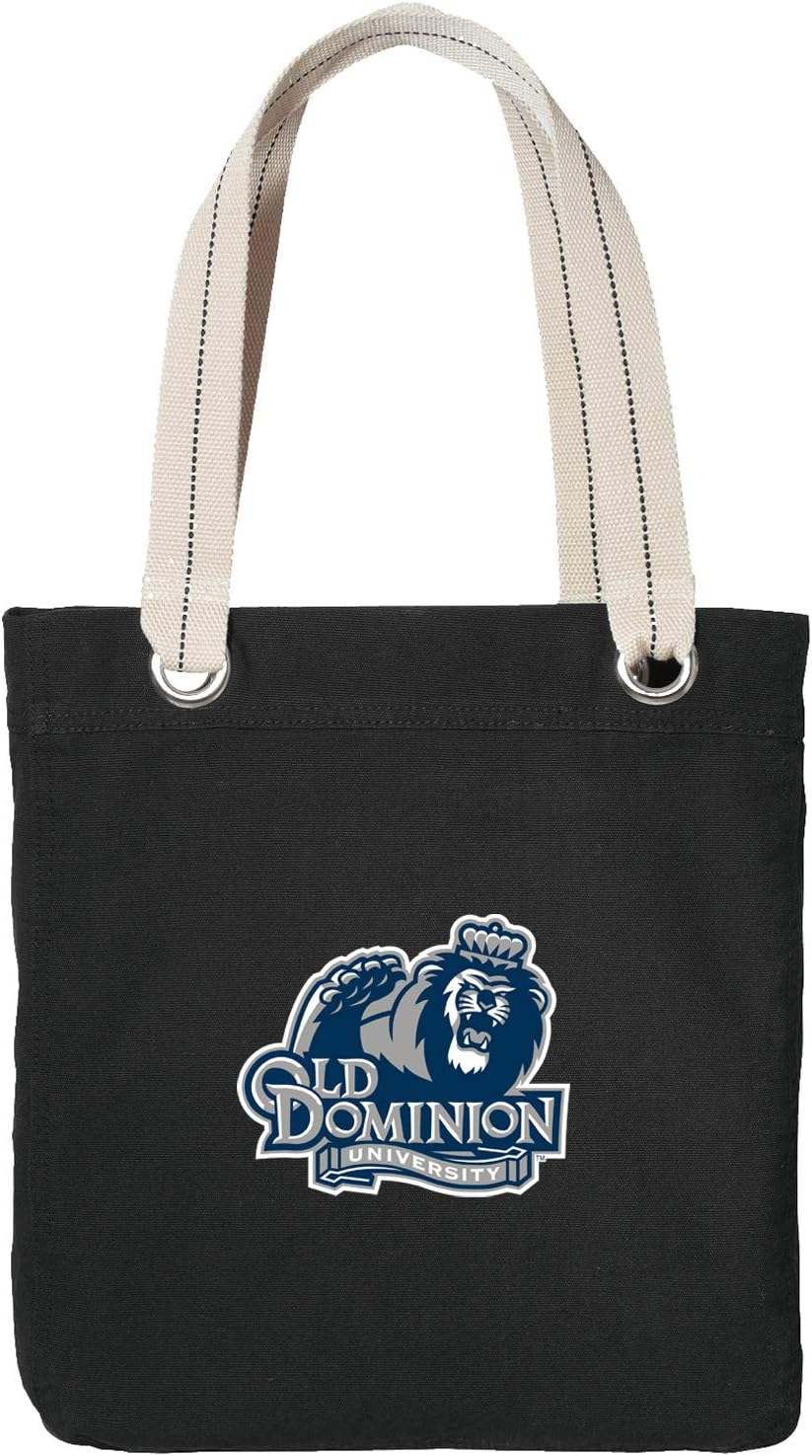 Broad Bay Old Dominion University Tote Bag Rich Cotton Canvas ODU Bags Black