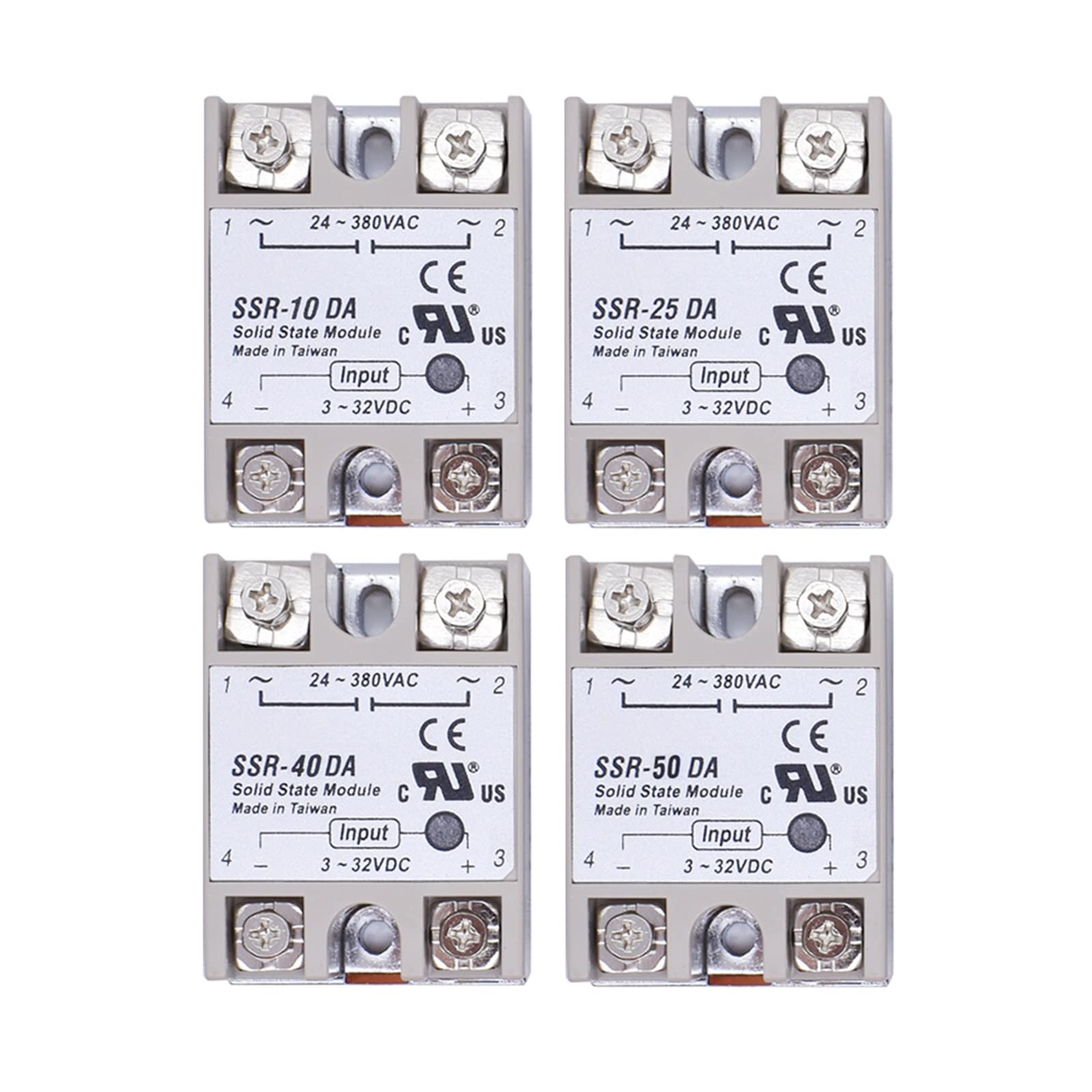 Relé de Estado sólido SSR-10DA SSR-25DA SSR-40DA 10A 25A 40A En Realidad 3-32V CC a 24-380V CA SSR 10DA 25DA 40DA | Ssr-10da