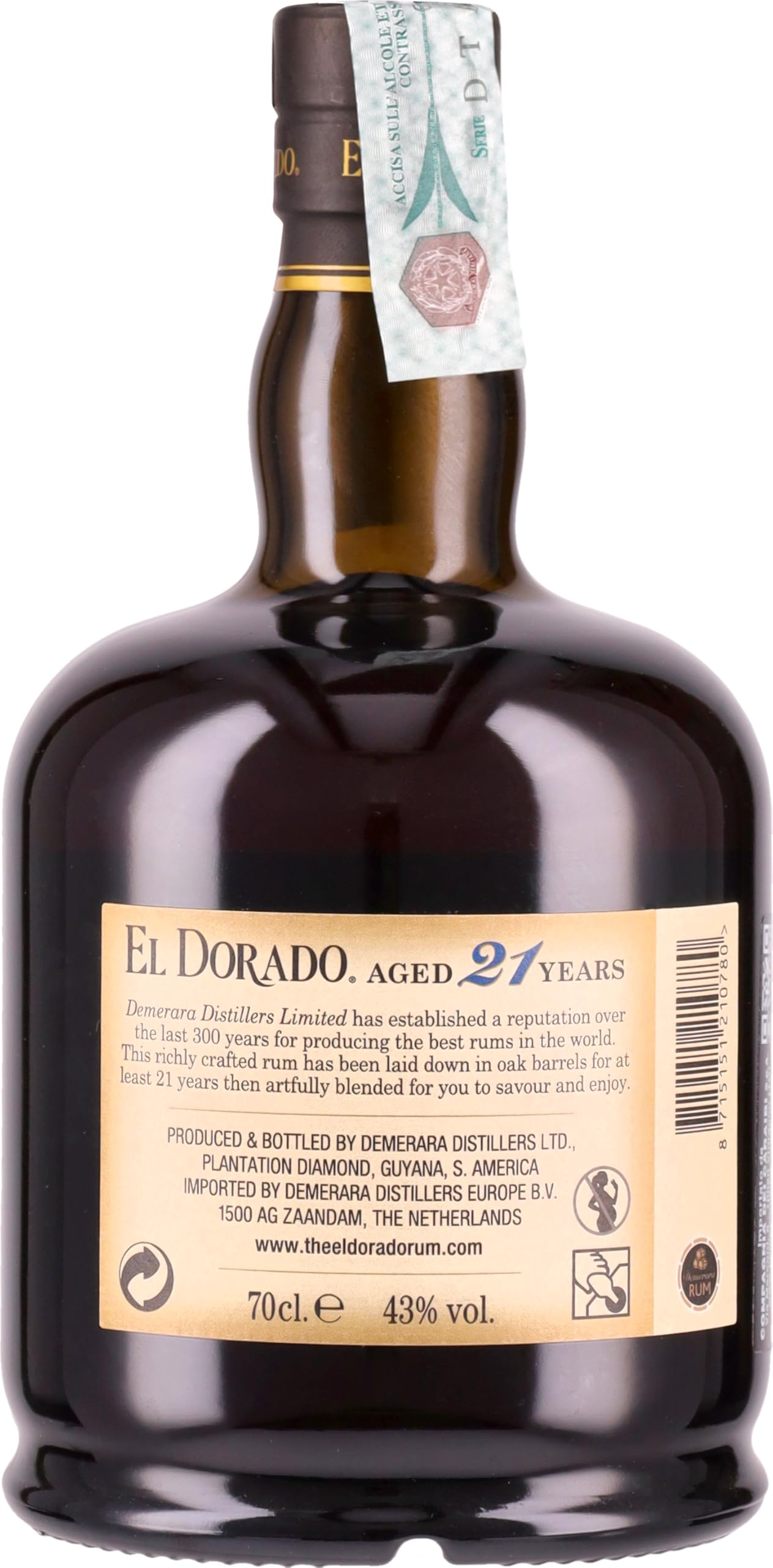 El Dorado 21 Jahre Rum (1 x 0.7 l) | Exellenter 21 jähriger Rum aus Guyana
