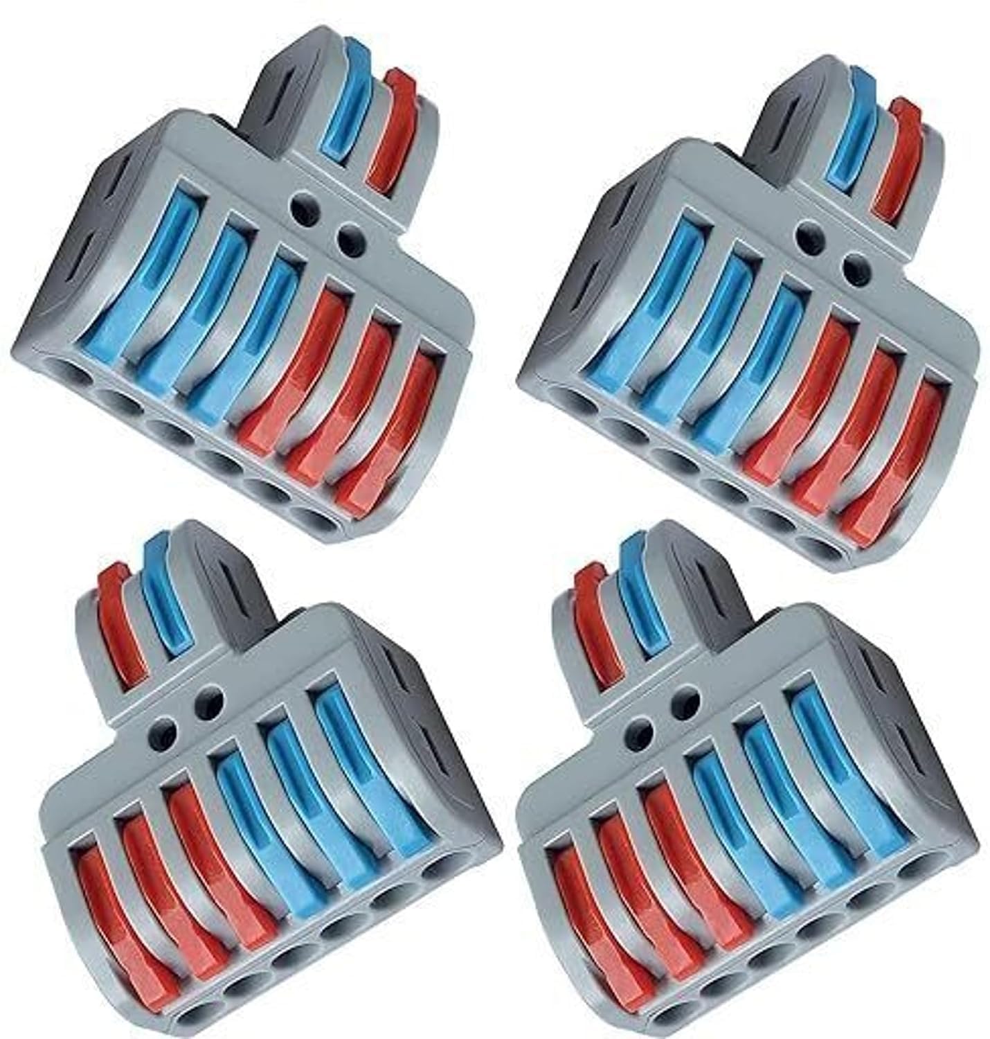 2 to 6 inline Electrical Connector - Quick Wire Connectors - Compact Assortment connector - terminal blocks connectors (4 pcs, 2 to 6 inline)-image-43