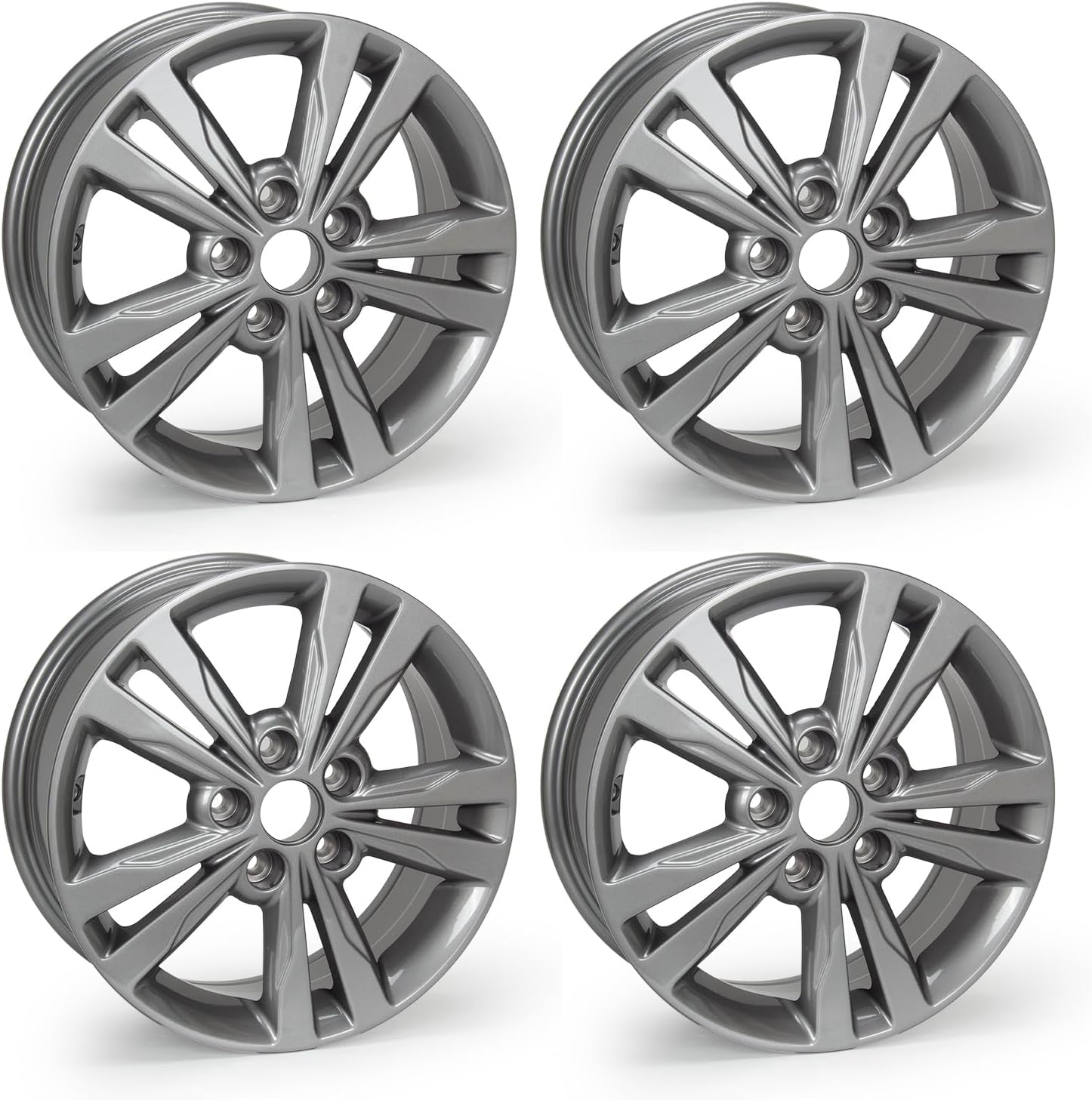 4 Set 16" x 6.5" Replacement Alloy Wheel Rim Compatible with Hyundai-Elantra 2016 2017 2018, PCD 5×114.3mm, Offset 50mm, CB 67.1mm, Grey