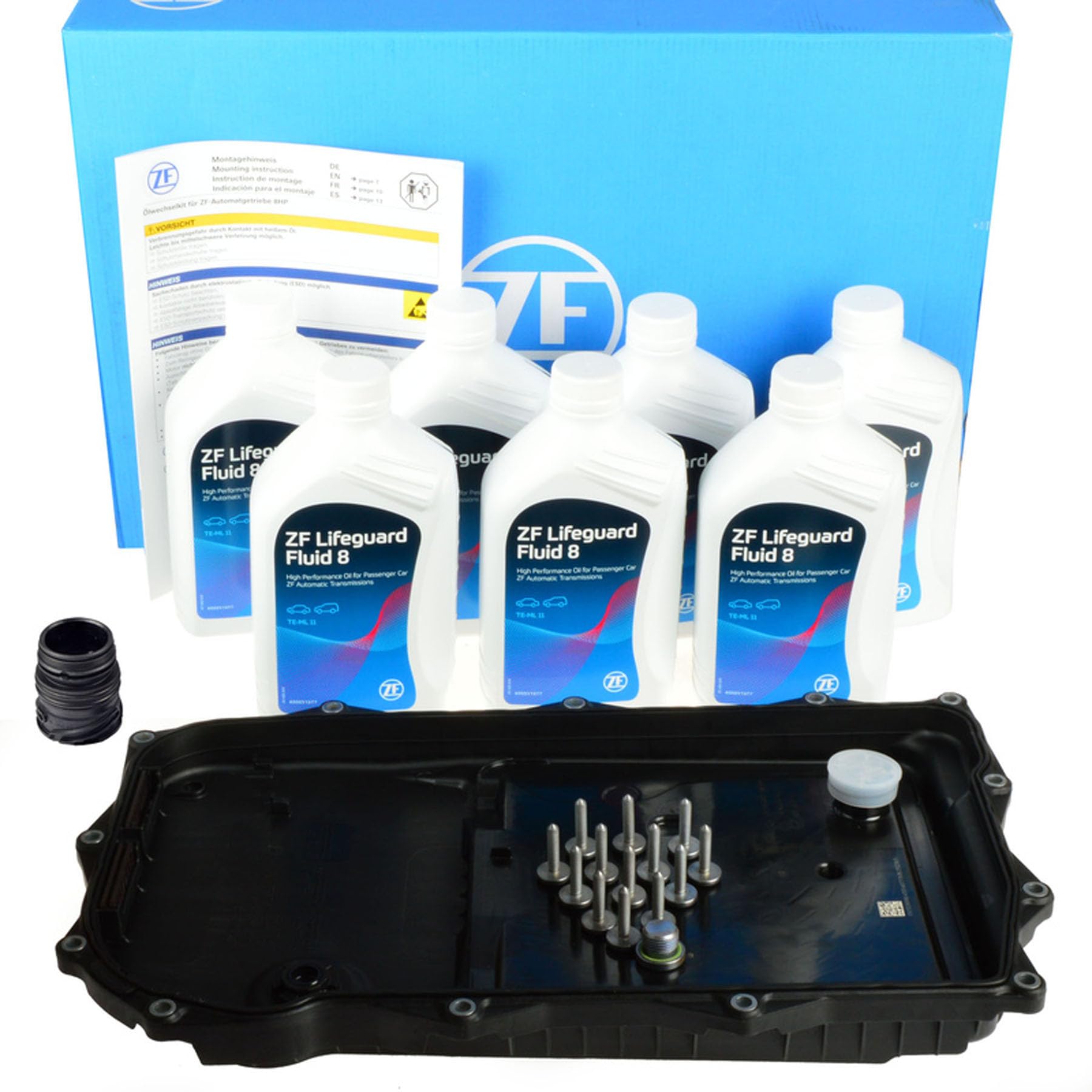 ZF 1087.298.365 - Set di filtri idraulici con ATF LifeguardFluid 8 + spina (set, 2 pezzi)