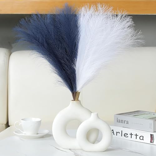 Ureymx Faux Pampas Grass Decor 17.7 Inch 30pcs, Artificial Pompas