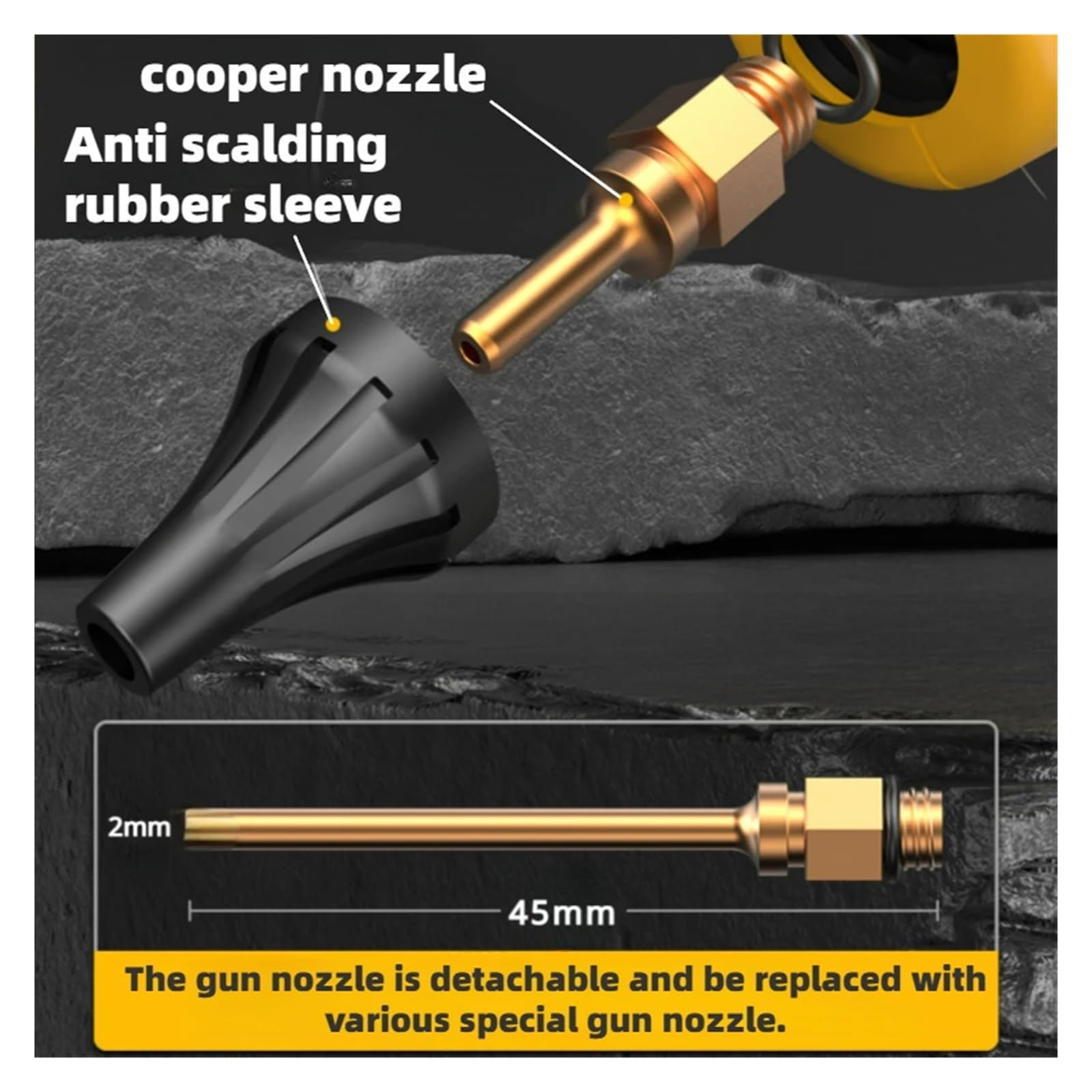 Pistolet do klejenia na gorąco 7 mm/11 mm profesjonalny pistolet silikonowy o dużej mocy narzędzie do szybkiego nagrzewania do rzemiosła, naprawy samochodów i projektów