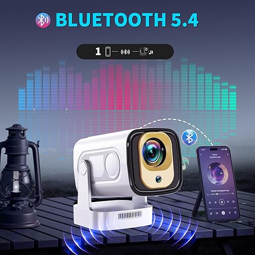 Miniatura 6 de Proyector Enfoque automático y 1080P nativo y aplicaciones integradas Mini proyector portátil 1080P, 4K Full HD con WiFi 6 y Bluetooth 5.4, enfoque