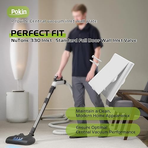 Miniatura 7 de Válvula de entrada de vacío central para aspiradora central Nutone Blanco - Paquete de 2..