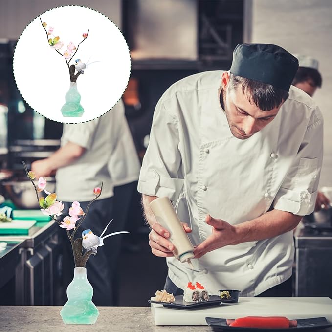 Housoutil Plato Sushi Decorativo Flor Artificial Plástico miniatura 9