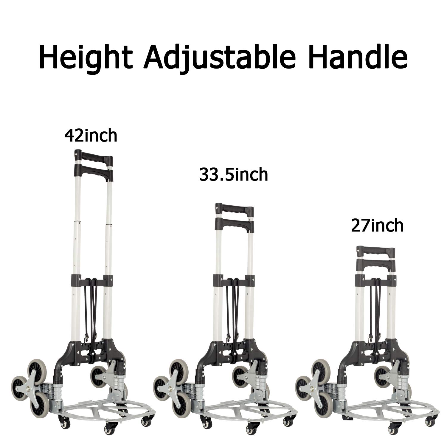FULLWATT 264 Lb Capacity Folding Hand Truck and Dolly Aluminum Portable