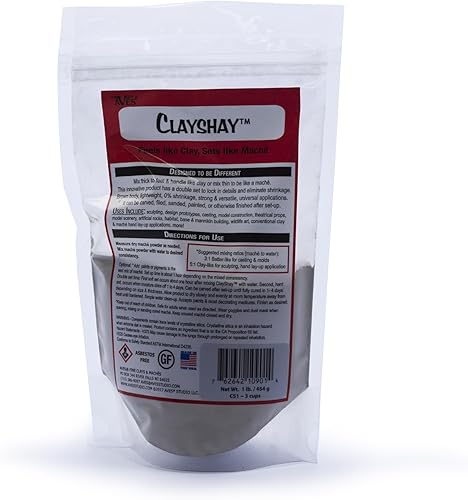 AVES Clay Shay - Enciende tu chispa artística - Mache 1/lb - Ideal para esculpir, prototipos, accesorios, modelado y mucho más