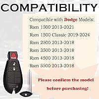 Vista 2 de Car Key Fob FOBIK Keyless Entry Remote Control Replacement Fits for Dodge Ram 1500 2500 3500 4500 5500 HD 2013 2014 2015 2016 2017 2018 2019 2020