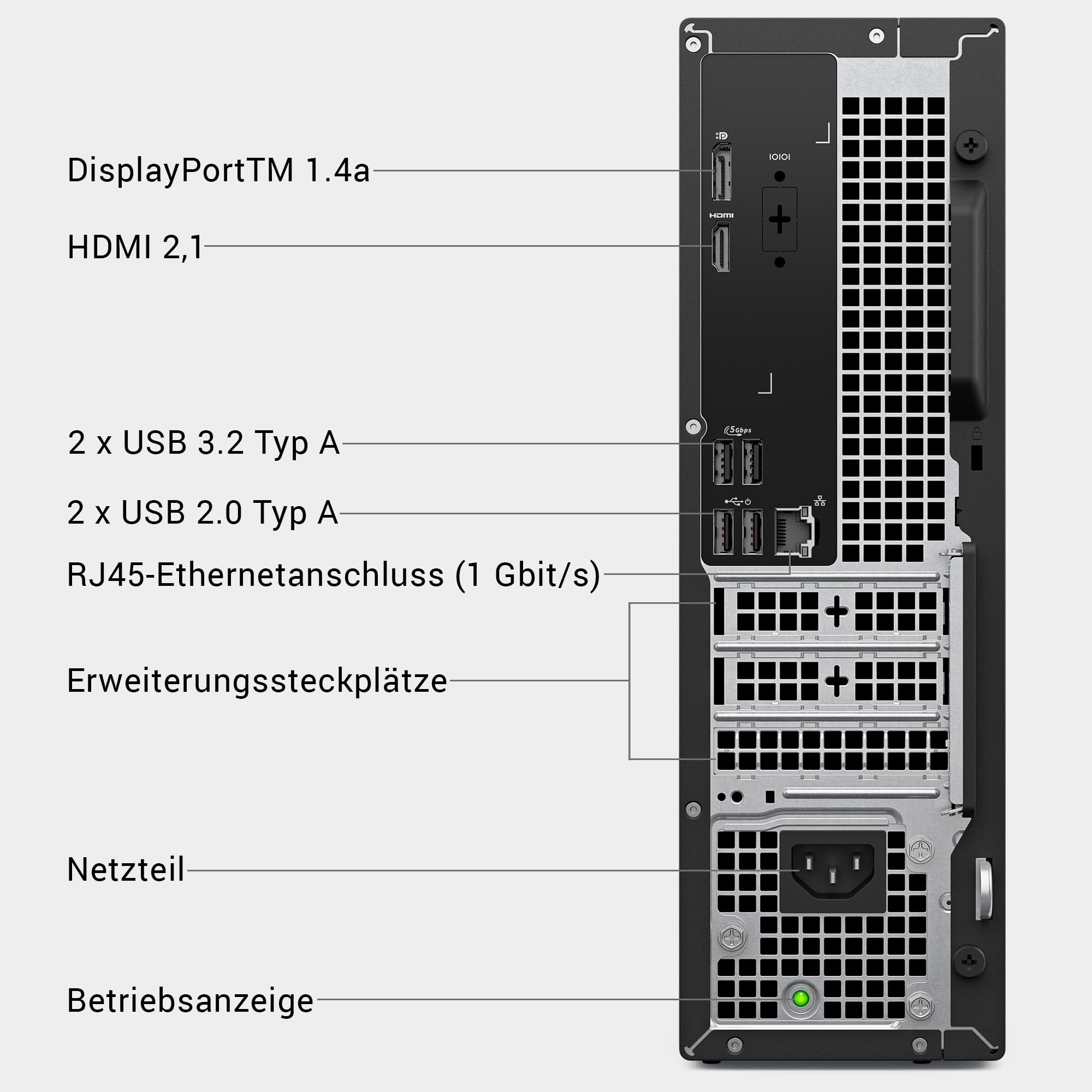 Dell Slim Desktop ECS1250 - Intel Core Ultra 5-225 Processor, 16GB DDR5 RAM, 1TB SSD, Intel UHD Graphics, Windows 11 Home - Black