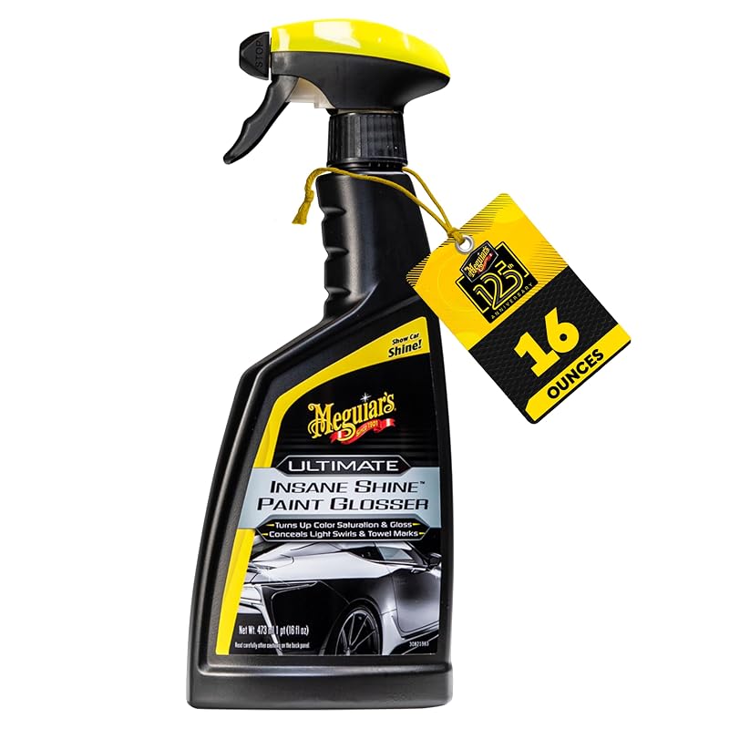 Meguiar's Ultimate Insane Shine Paint Glosser Realçador de Brilho para Pintura Automotiva em Spray G230316, Frasco de 473 mL