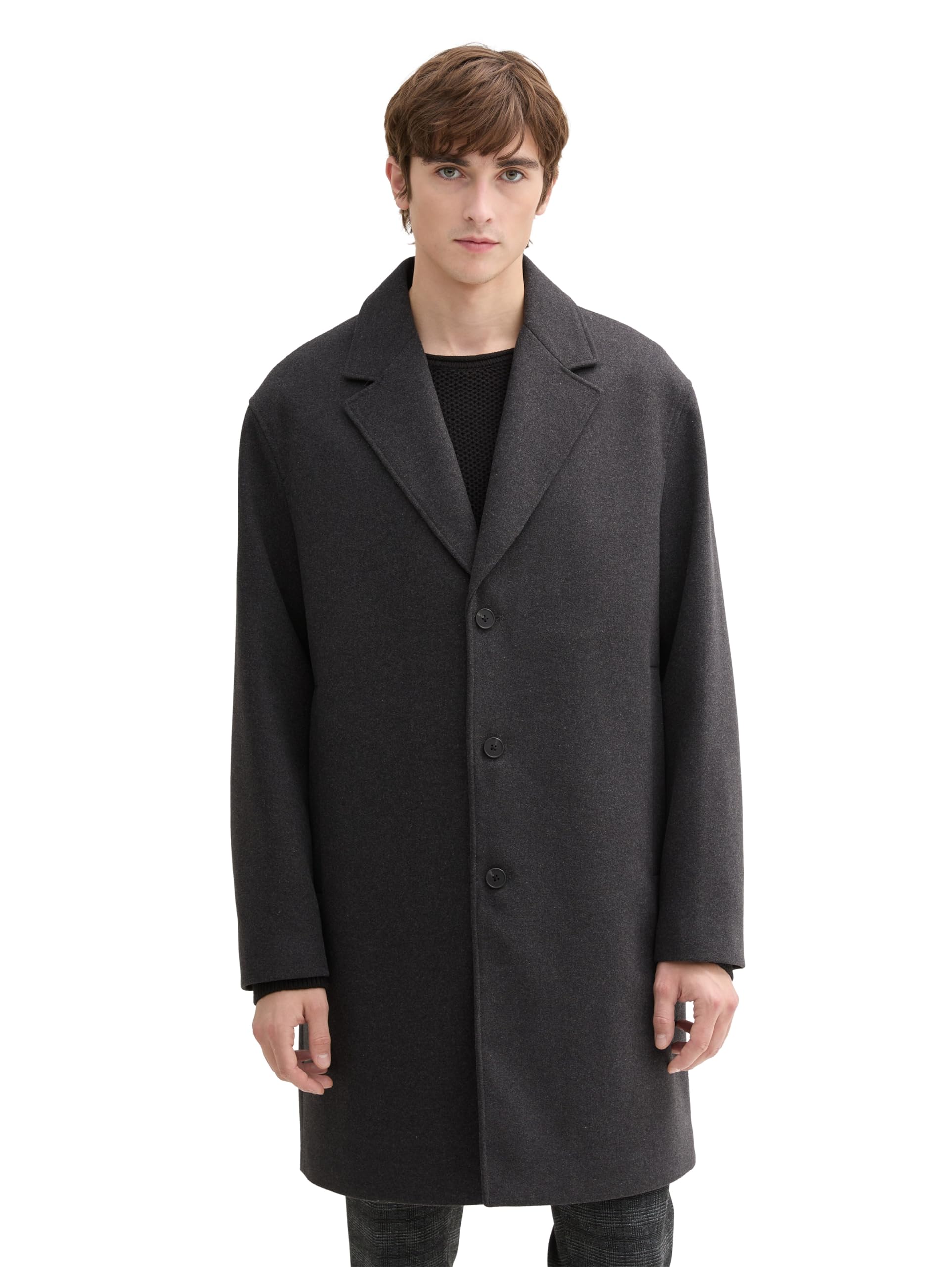 TOM TAILOR Denim Men's 1042407 Jacket, 10617-Black Grey Melange, L