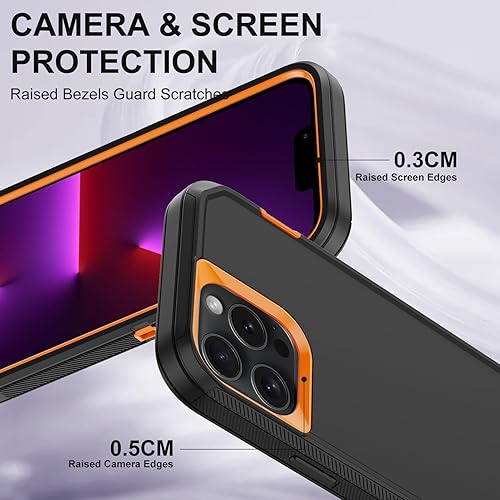 Miniatura 3 de Annymall Funda para iPhone 13 Pro Max con 2 protectores de pantalla, protección contra caídas a prueba de golpes, cuerpo completo, resistente, 3