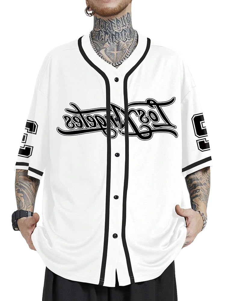 Amazon.com: VIPWOLF Men's Oversized Jersey Shirts Number
